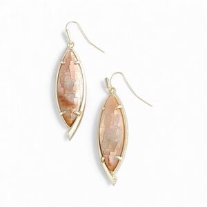 KENDRA SCOTT Maxwell Gold &‎ Brown Mother of Pearl Earring